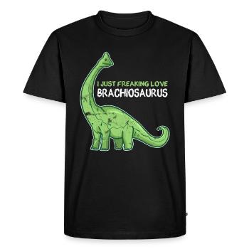 DINO - T-shirt Premium bio Homme - noir - Devant - Nico (187cm)