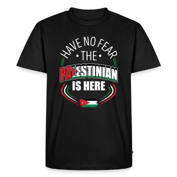 Ne vous inquiétez pas, le Palestinien est là - T-shirt Premium bio Homme - noir - Devant - Nico (187cm)