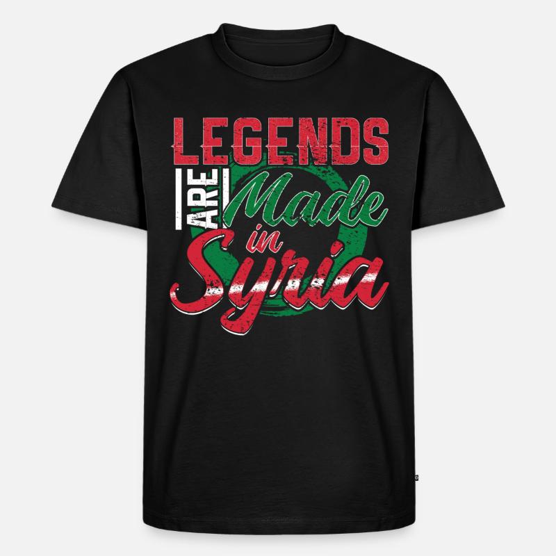 Syrien - Männer Premium Bio T-Shirt - Schwarz