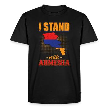 Arménie - T-shirt Premium bio Homme - noir - Devant - Nico (187cm)