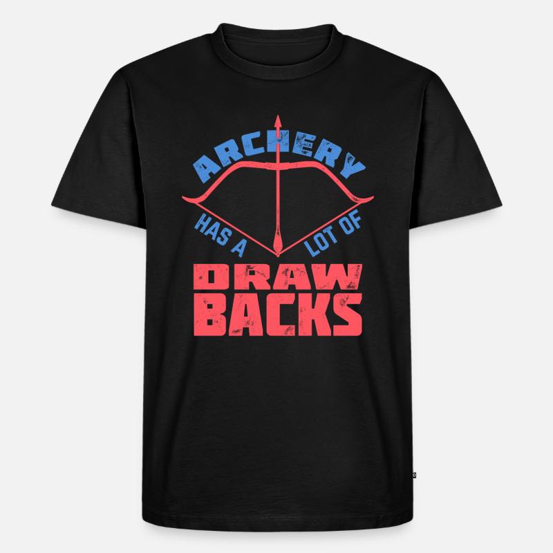 Lustige Bogenschießen Geschenkidee - Männer Premium Bio T-Shirt - Schwarz
