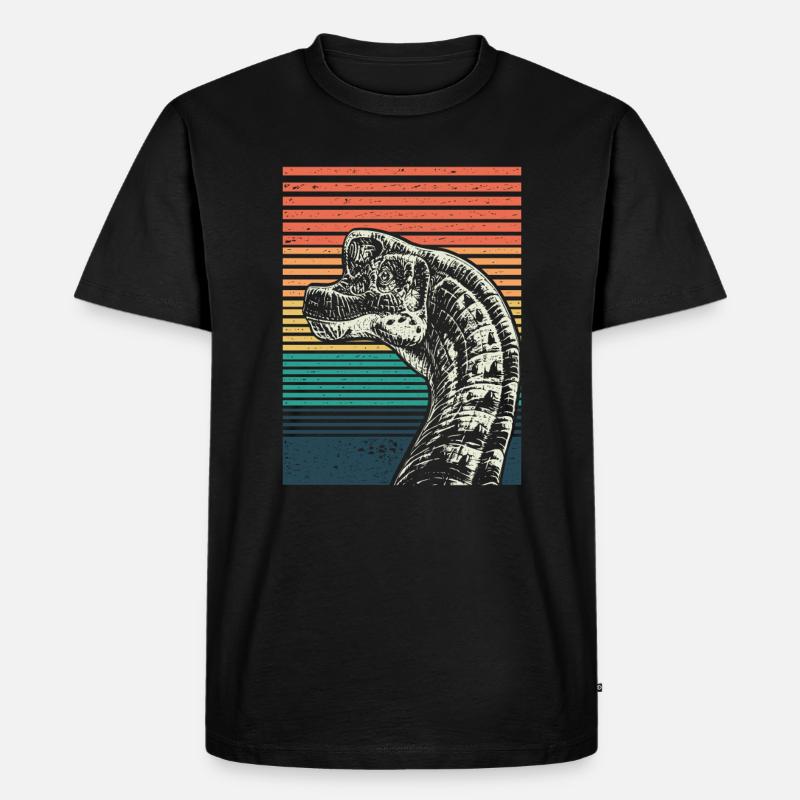 Brachiosaurus - Männer Premium Bio T-Shirt - Schwarz
