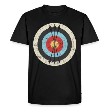 Tir à l'arc - T-shirt Premium bio Homme - noir - Devant - Nico (187cm)