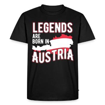 Les légendes sont nées en Autriche - T-shirt Premium bio Homme - noir - Devant - Nico (187cm)