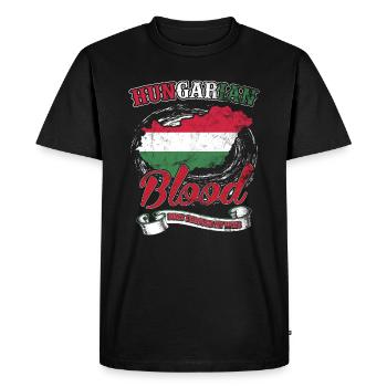 Hongrie - T-shirt Premium bio Homme - noir - Devant - Nico (187cm)
