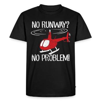 Pilote d'hélicoptère d'hélicoptère - T-shirt Premium bio Homme - noir - Devant - Nico (187cm)