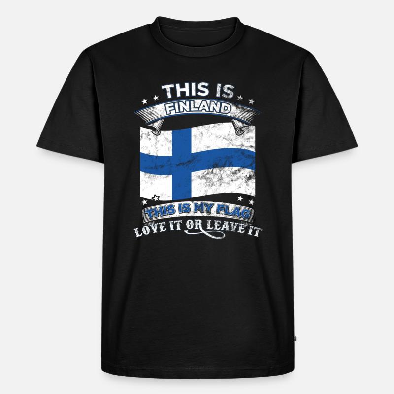 FINNLAND - Männer Premium Bio T-Shirt - Schwarz