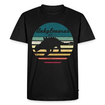 Reptile blindé Ankylosaurus - T-shirt Premium bio Homme - noir - Devant - Nico (187cm)