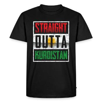 Directement du Kurdistan - T-shirt Premium bio Homme - noir - Devant - Nico (187cm)