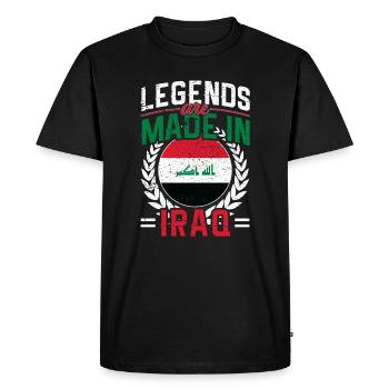 Idée cadeau Irak - T-shirt Premium bio Homme - noir - Devant - Nico (187cm)
