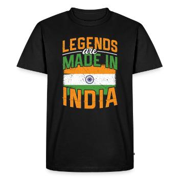 Inde - T-shirt Premium bio Homme - noir - Devant - Nico (187cm)