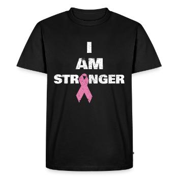 I am stronger - Men's Premium Organic T-Shirt - black - Front - Nico (187cm)