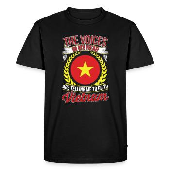 The Voices in My Head Vietnam - Men's Premium Organic T-Shirt - black - Front - Nico (187cm)