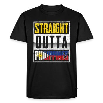 PHILIPPINES - T-shirt Premium bio Homme - noir - Devant - Nico (187cm)
