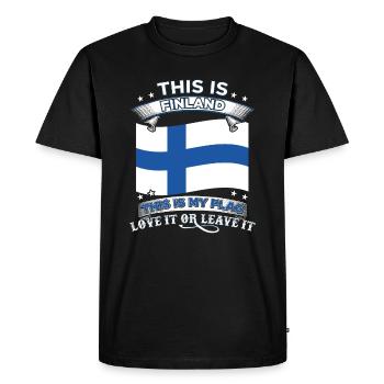 Finlande - T-shirt Premium bio Homme - noir - Devant - Nico (187cm)