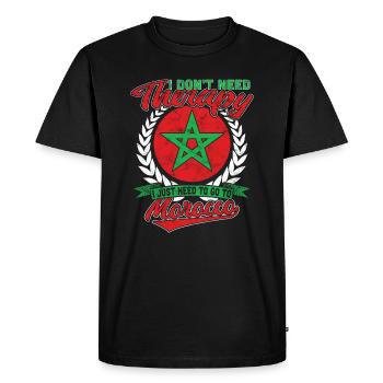 Maroc - T-shirt Premium bio Homme - noir - Devant - Nico (187cm)