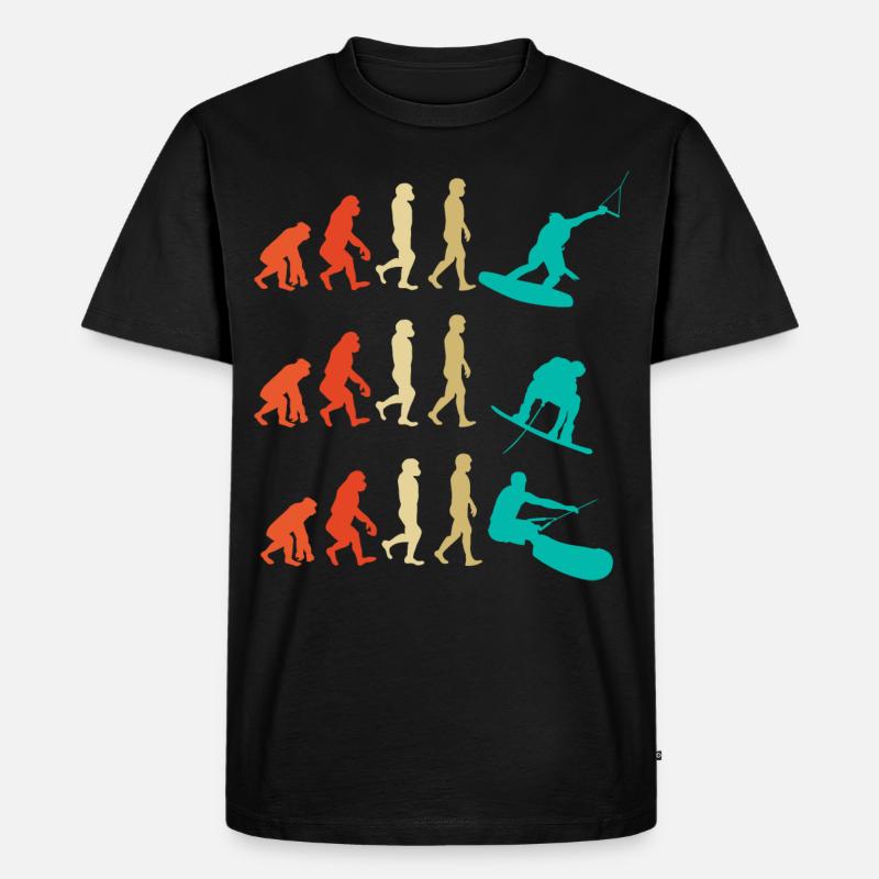 Cadeau d'évolution de wakeboard - T-shirt Premium bio Homme - noir