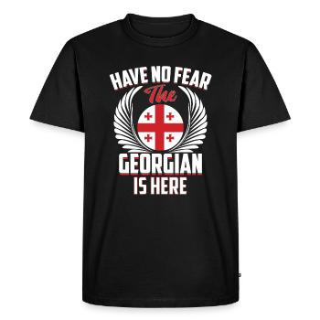 Géorgie - T-shirt Premium bio Homme - noir - Devant - Nico (187cm)