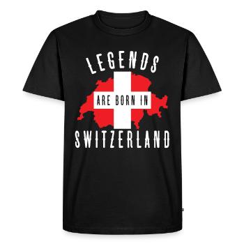 Switzerland - Men's Premium Organic T-Shirt - black - Front - Nico (187cm)