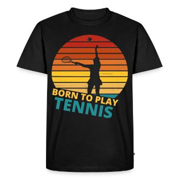 tennis / Tennis / Tennis / Tennis / Tennis jouer - T-shirt Premium bio Homme - noir - Devant - Nico (187cm)