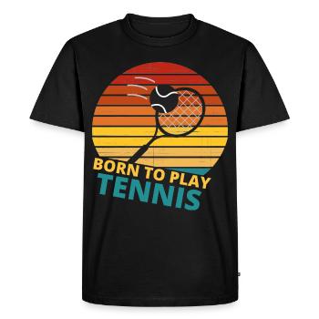 tennis / Tennis / Tennis / Tennis / Tennis jouer - T-shirt Premium bio Homme - noir - Devant - Nico (187cm)