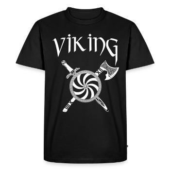 Vikings Viking - T-shirt Premium bio Homme - noir - Devant - Nico (187cm)