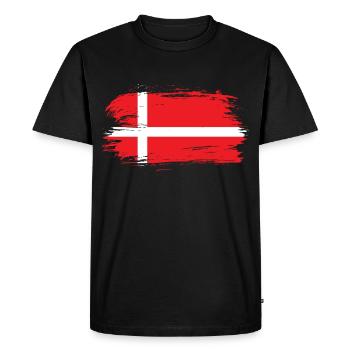 Danemark Drapeau - T-shirt Premium bio Homme - noir - Devant - Nico (187cm)