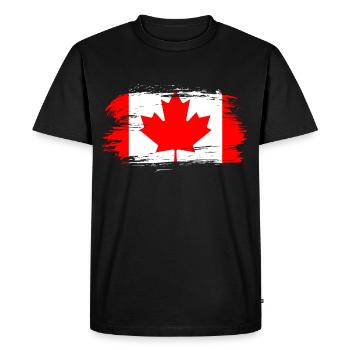 Canada flag - Men's Premium Organic T-Shirt - black - Front - Nico (187cm)