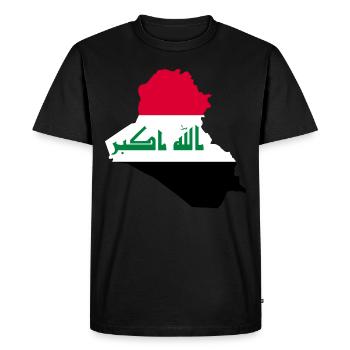 Irak Drapeau carte carte idée cadeau - T-shirt Premium bio Homme - noir - Devant - Nico (187cm)