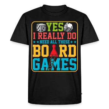 Oui, j'ai vraiment besoin de tous ces jeux de société - T-shirt Premium bio Homme - noir - Devant - Nico (187cm)
