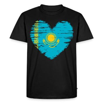 Kazakhstan drapeau drapeau du Kazakhstan - T-shirt Premium bio Homme - noir - Devant - Nico (187cm)