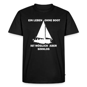 Bateau cadeau cadeau voilier voile voile - T-shirt Premium bio Homme - noir - Devant - Nico (187cm)