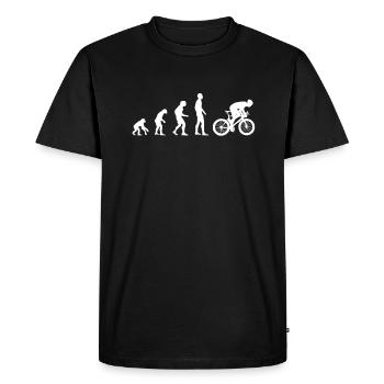 shirt de vélo cadeau cadeau vélo de route coureur Evoluti - T-shirt Premium bio Homme - noir - Devant - Nico (187cm)