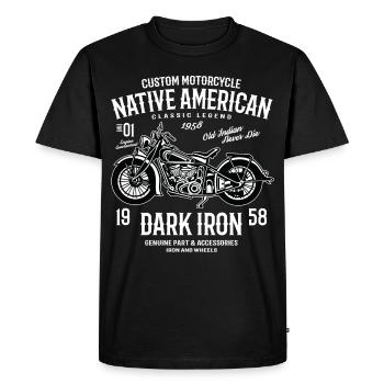 Dark Iron 2 - T-shirt Premium bio Homme - noir - Devant - Nico (187cm)