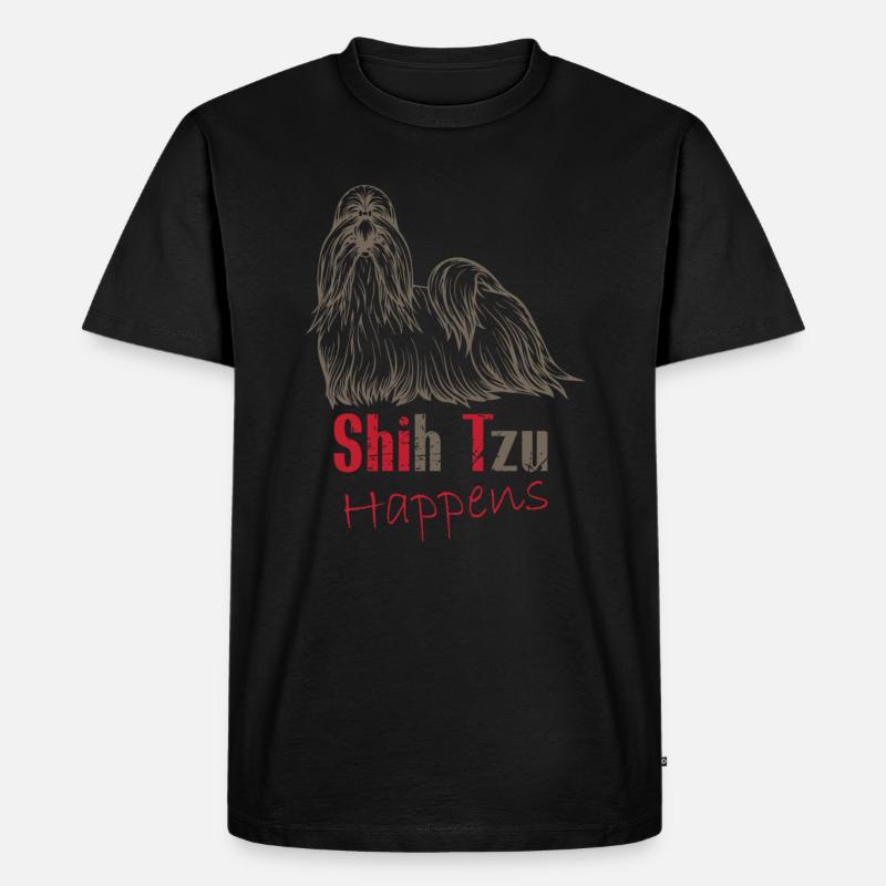 Shit happens - Männer Premium Bio T-Shirt - Schwarz