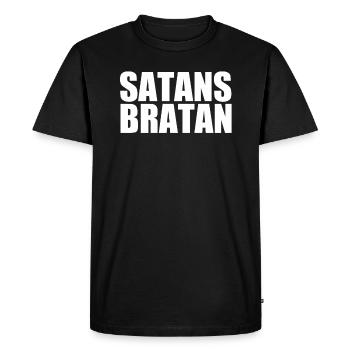satan bratan CHEMISE CADEAU rôti satan - T-shirt Premium bio Homme - noir - Devant - Nico (187cm)