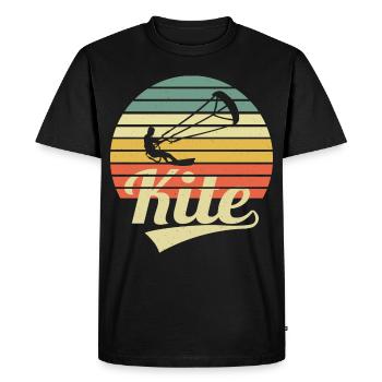 Kite Surfer Vintage Kitesurfing Kitesurfer Kiter - Men's Premium Organic T-Shirt - black - Front - Nico (187cm)