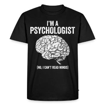 Psychologie psychologue thérapeute cadeau psyché - T-shirt Premium bio Homme - noir - Devant - Nico (187cm)