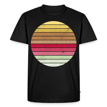 Circle Vintage - Men's Premium Organic T-Shirt - black - Front - Nico (187cm)