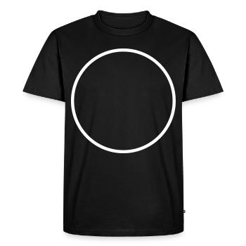 Cercle rond blanc - T-shirt Premium bio Homme - noir - Devant - Nico (187cm)