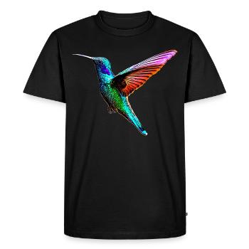 Colibri - T-shirt Premium bio Homme - noir - Devant - Nico (187cm)