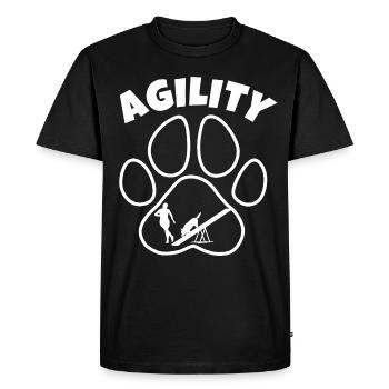 Agility Dog Sports - Men's Premium Organic T-Shirt - black - Front - Nico (187cm)