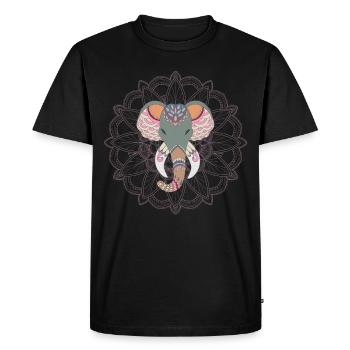 Ganesha Mandala - T-shirt Premium bio Homme - noir - Devant - Nico (187cm)