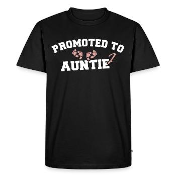 Promoted to auntie of 2 - T-shirt Premium bio Homme - noir - Devant - Nico (187cm)