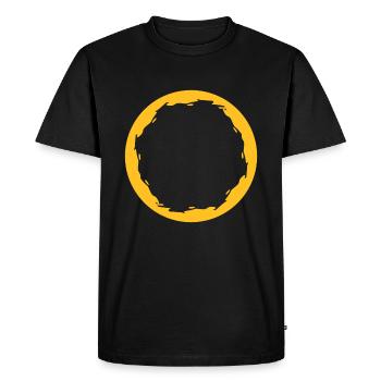 Cercle Rond Jaune - T-shirt Premium bio Homme - noir - Devant - Nico (187cm)