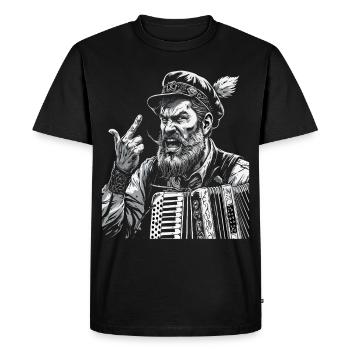 Grantler Grumpy Bavarian dialects Bavaria - Men's Premium Organic T-Shirt - black - Front - Nico (187cm)