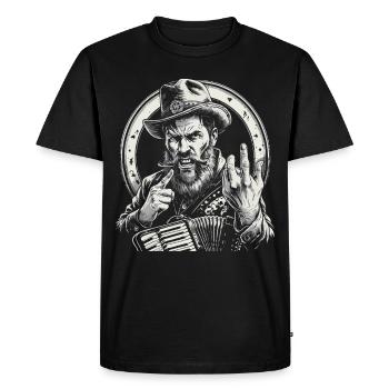 Grantler Grumpy Bavarian dialects Bavaria - Men's Premium Organic T-Shirt - black - Front - Nico (187cm)