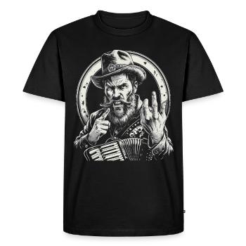 Grantler Grumpy Bavarian dialects Bavaria - Men's Premium Organic T-Shirt - black - Front - Nico (187cm)