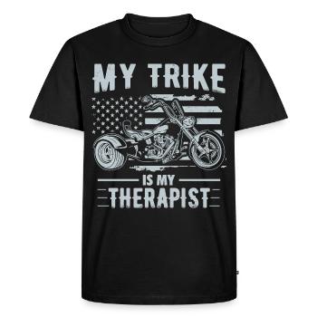 Idées cadeaux Trike | Triker Moto Trikes Motard - T-shirt Premium bio Homme - noir - Devant - Nico (187cm)