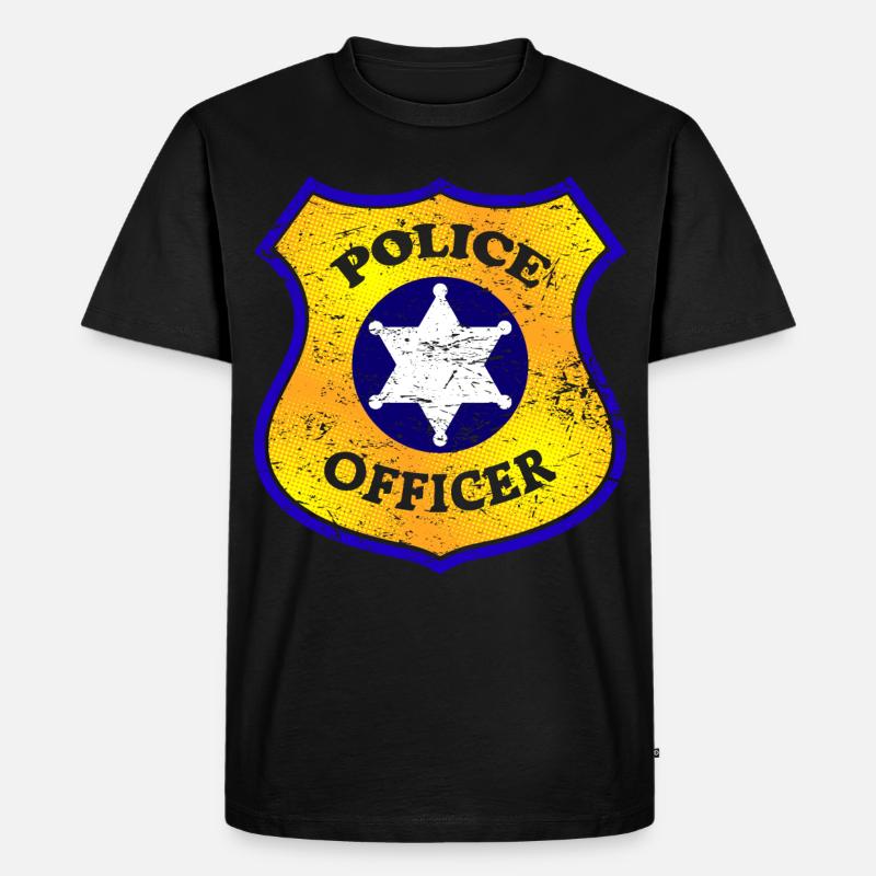Polizei Polizist - Männer Premium Bio T-Shirt - Schwarz
